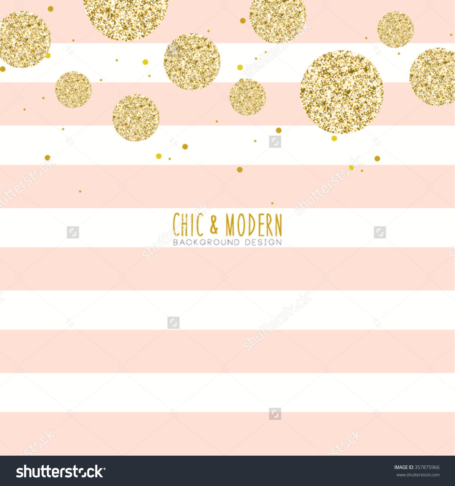 Pink And Gold Striped Clipart.