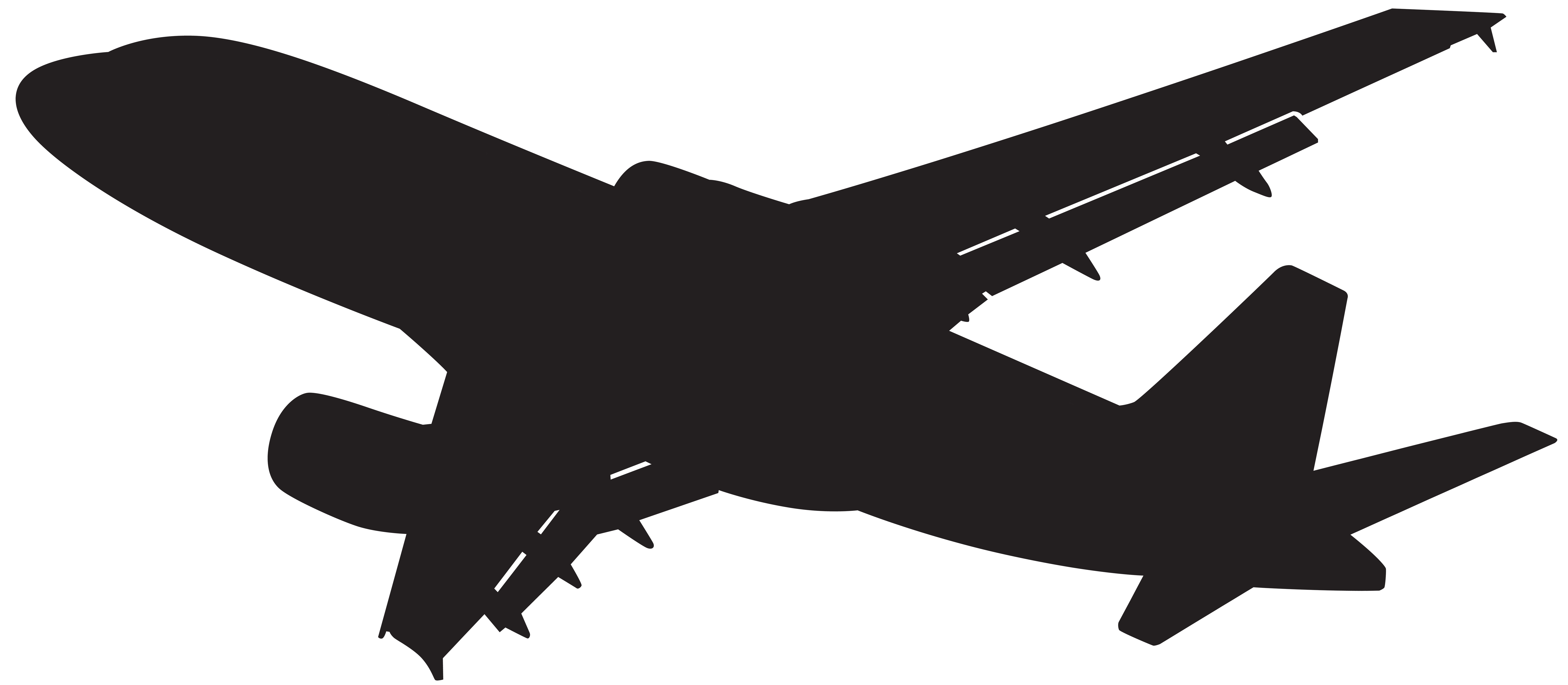 Plane Silhouette PNG Clip Art.