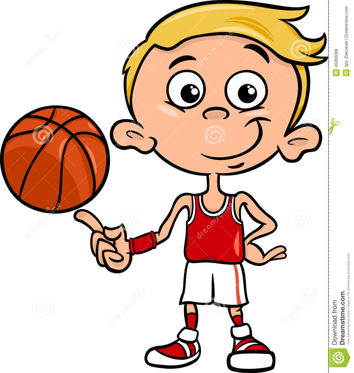 Funny character basketball clipart.