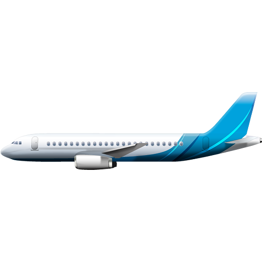 Blue Plane PNG Image.