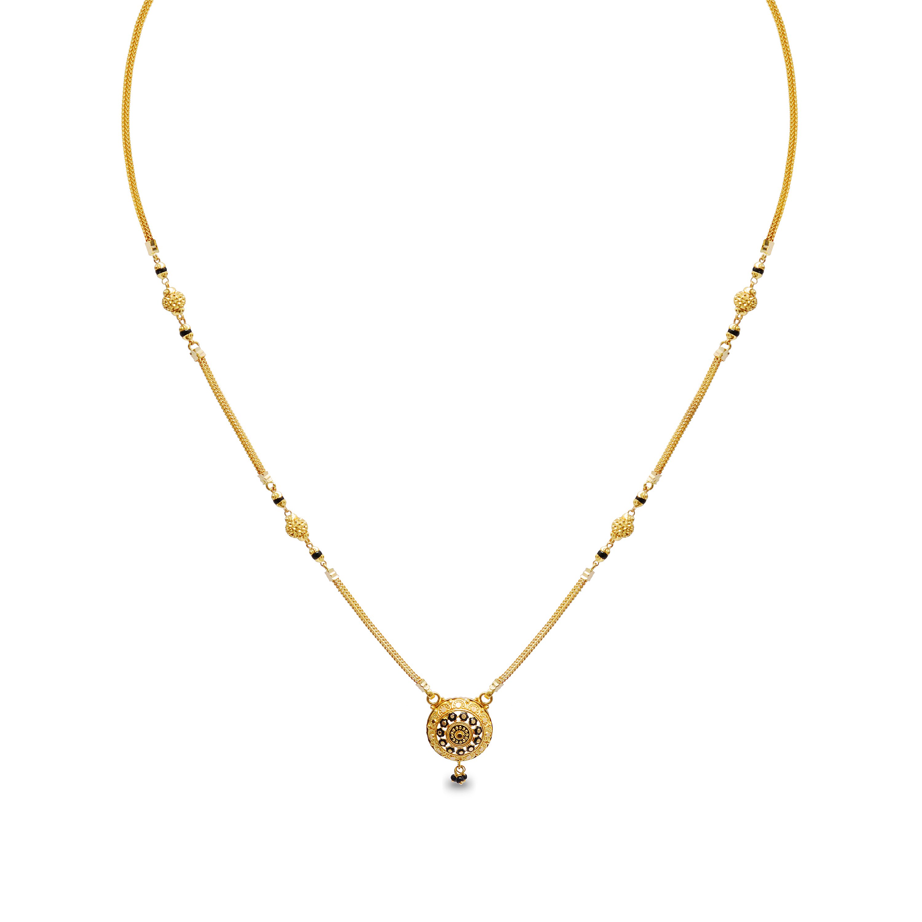 Anindita Short Fancy Gold Mangalsutra.