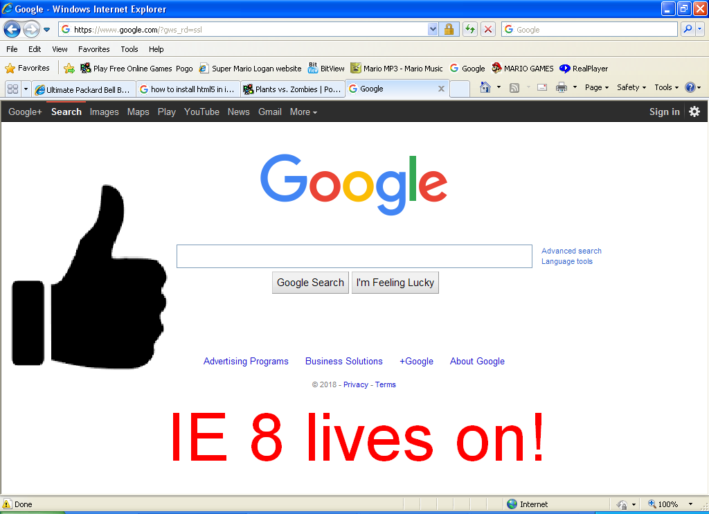 IE 8 in 2018?.