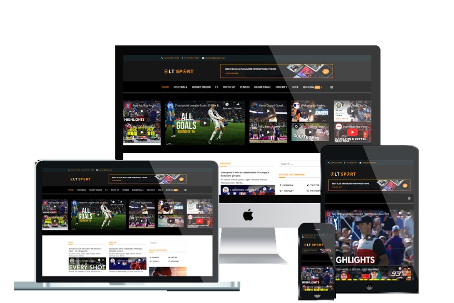 LT Sport News Joomla template.