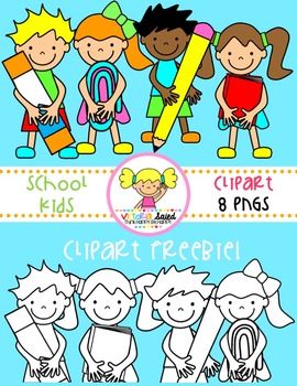 School Kids Clipart Freebie.