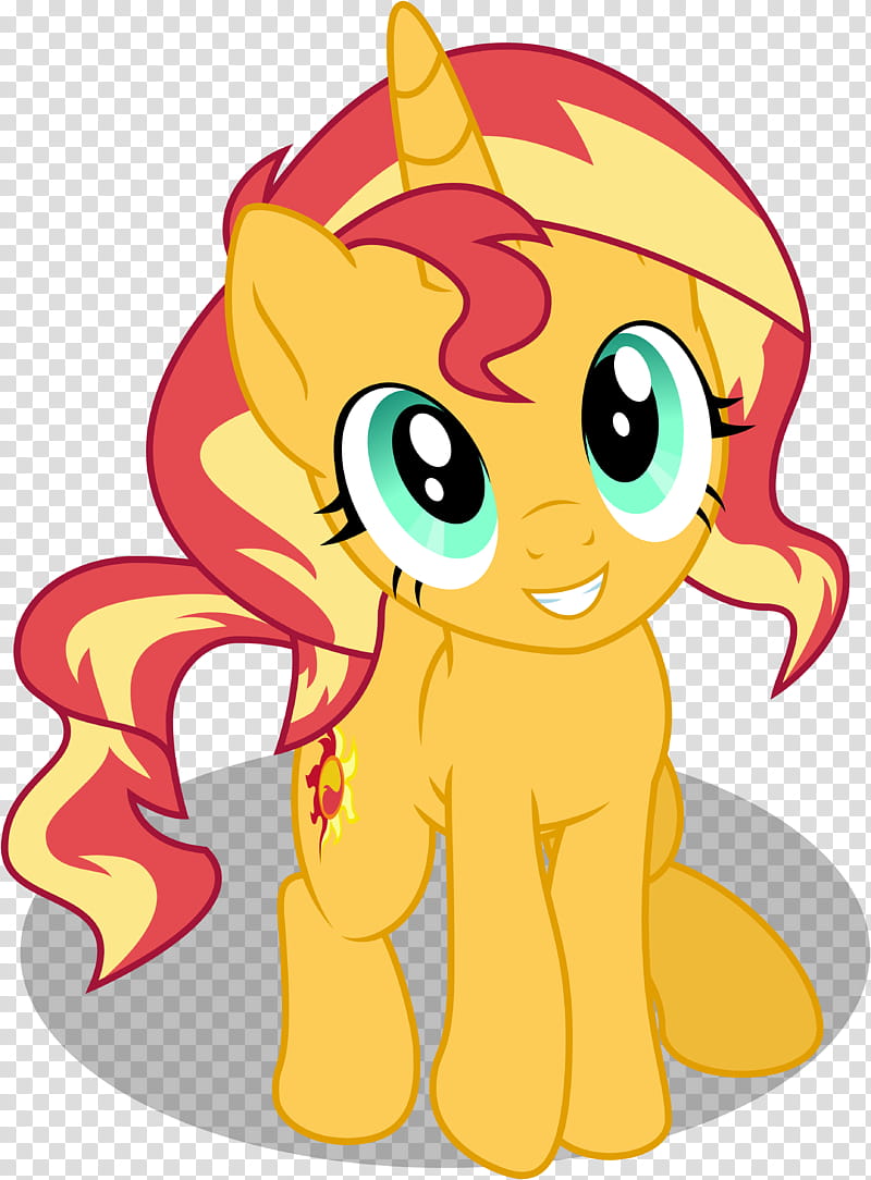 Recolor Sunset Shimmerbetes, orange pony transparent.