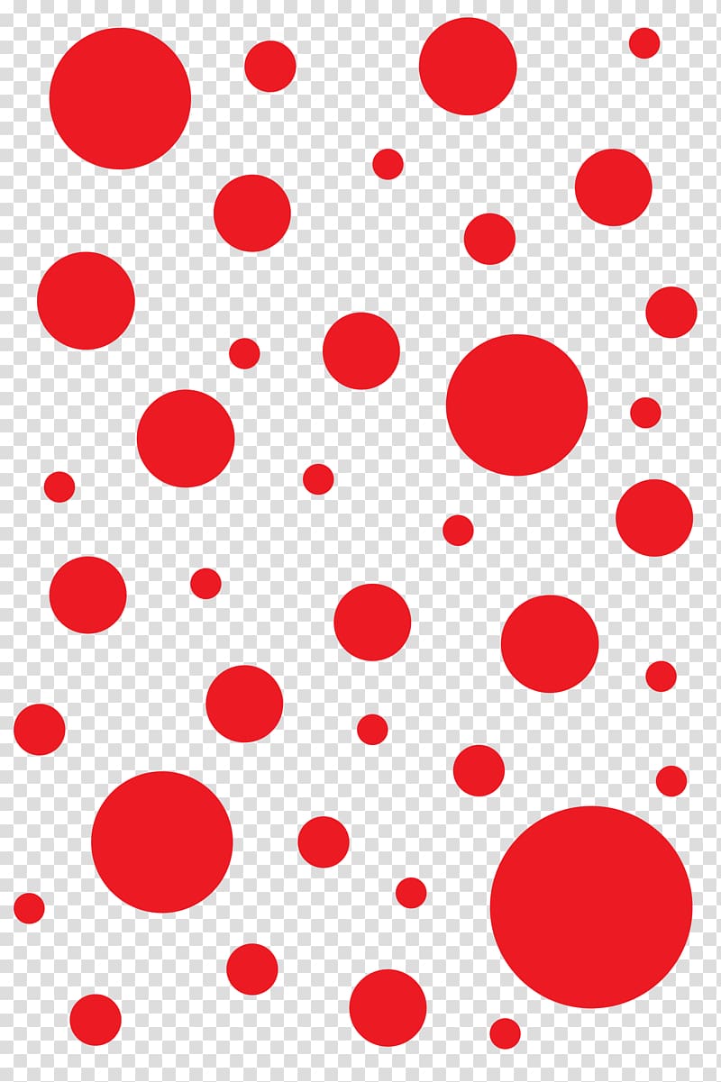 Red polka dots illustration, Polka dot T.