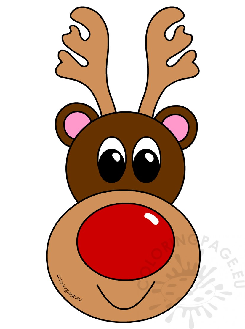 Christmas clipart reindeer head.