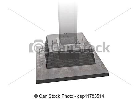 Clipart of reinforced concrete structure.