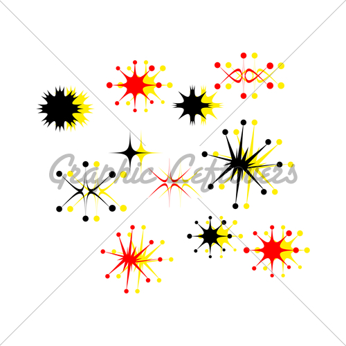 Retro Stars Clip Art Vintage · GL Stock Images.