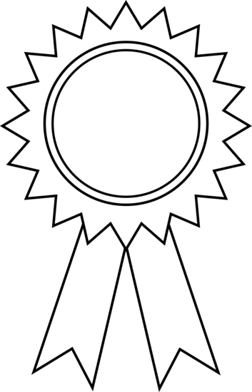 Award Ribbon Clipart Outline.