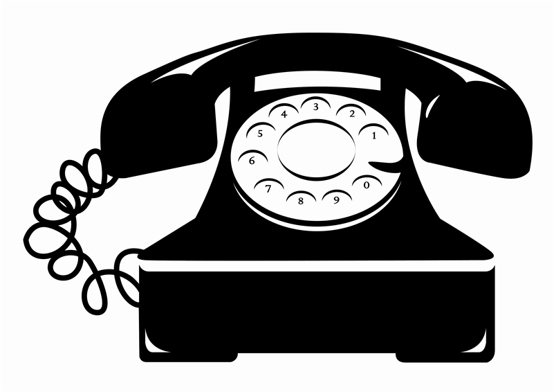 Rotary Telephone Vintage Wall Decals.