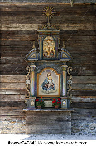 Pictures of Altar in a chapel, open.