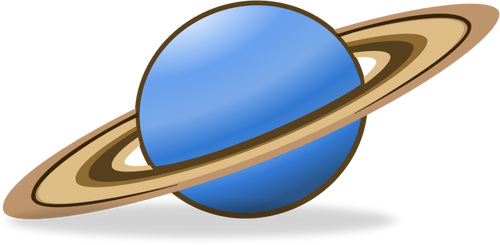 Vector clip art of planet Saturn icon.