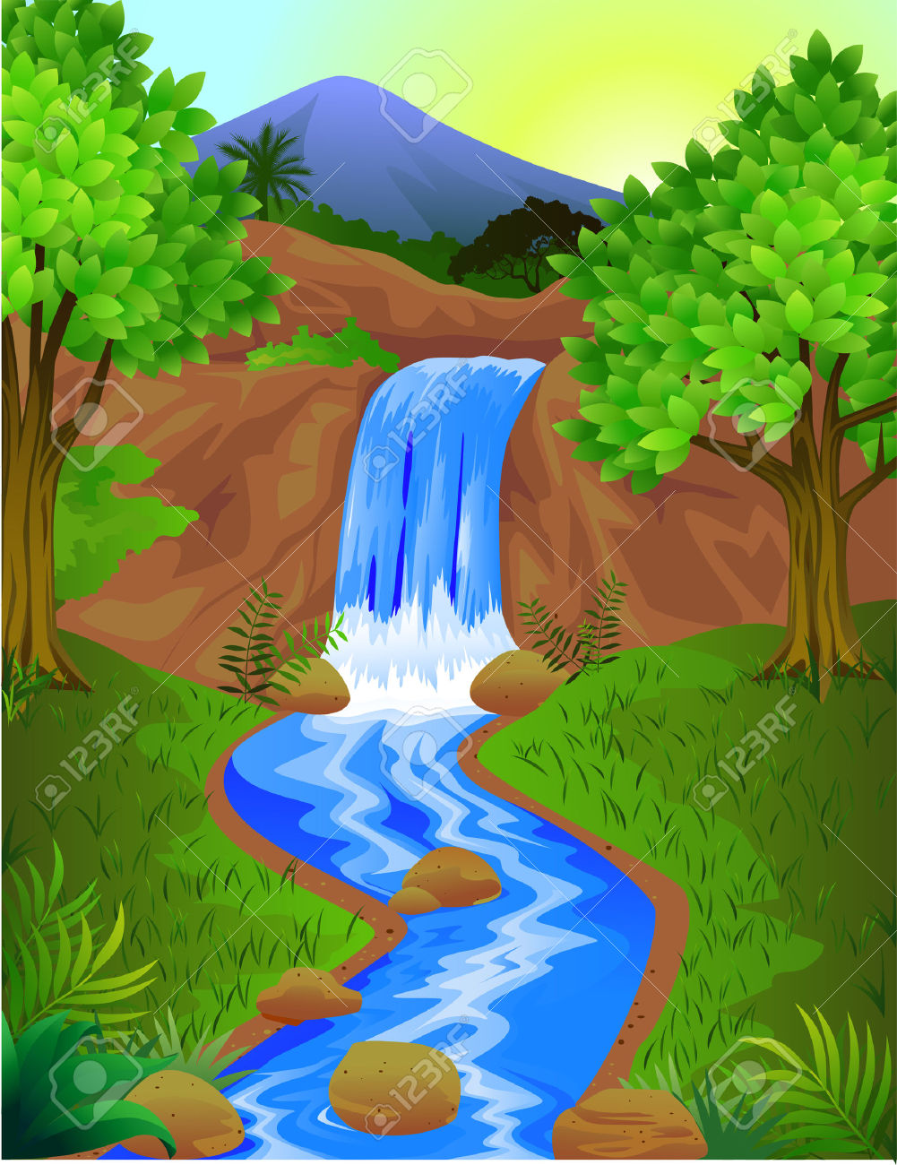 Beautiful scenery clipart.