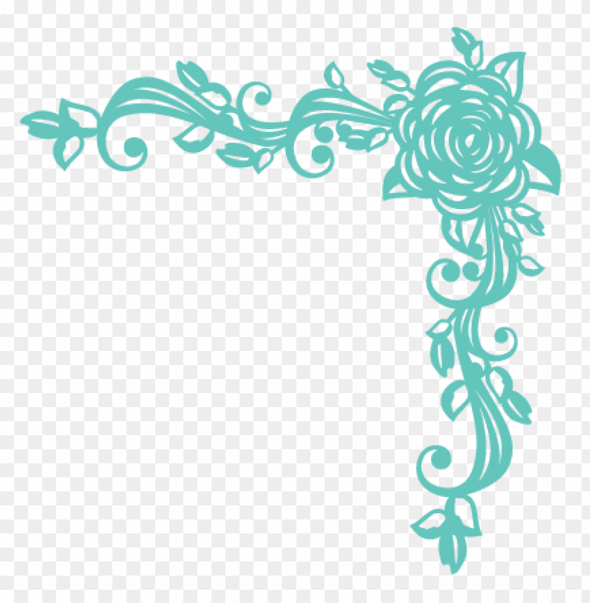 rose corner flourish svg scrapbook cut file cute clipart.