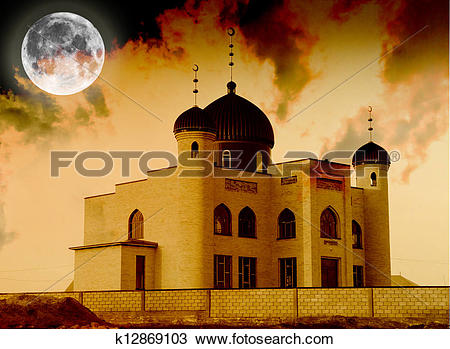 Stock Photo of Muslim mosque in Kazakhstan. Shymkent k12869103.