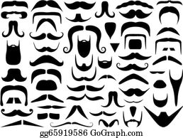 Sideburns Clip Art.