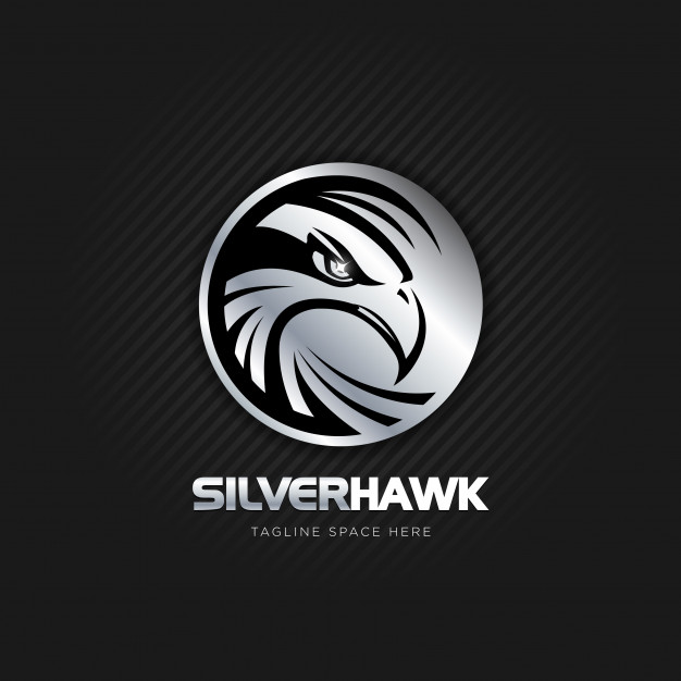 Silver hawk logo design Vector.