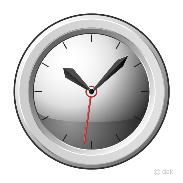 Simple Clock Clipart Free Picture｜Illustoon.