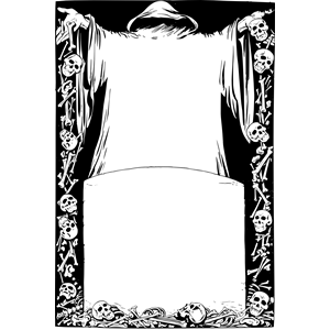 Grim reaper border clipart, cliparts of Grim reaper border.