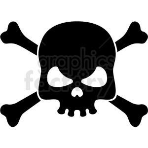 skull and bones vector clipart . Royalty.