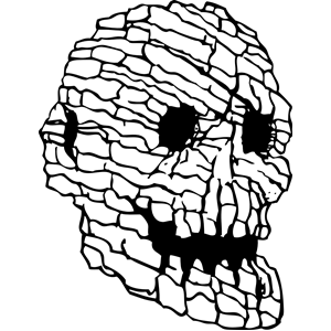 Rock Skull Clipart.