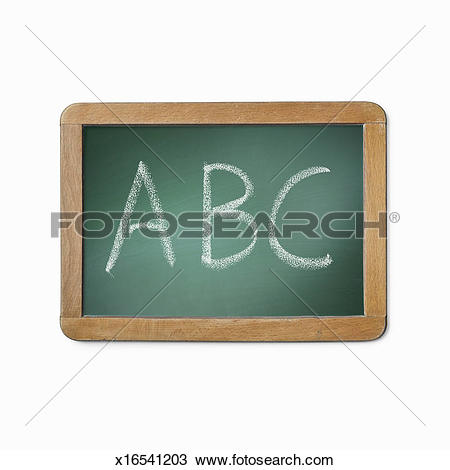 Stock Photograph of Blank used school slate board x18120679.