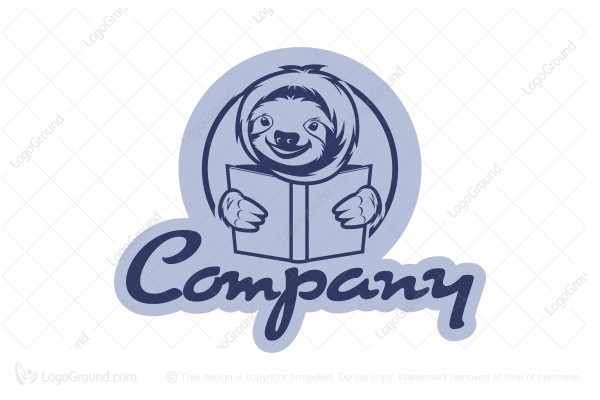 Exclusive Logo 102474, Reading Sloth Logo.