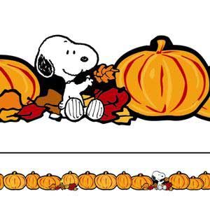 Snoopy and pumpkins are a perfect way to add that finishing.