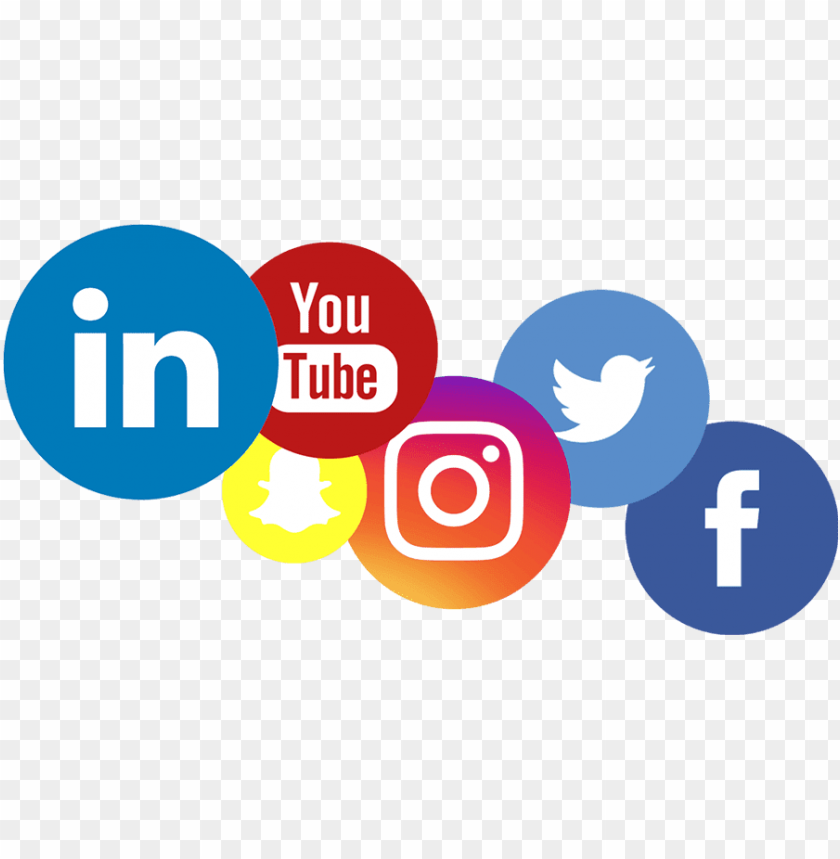 social media logos PNG image with transparent background.