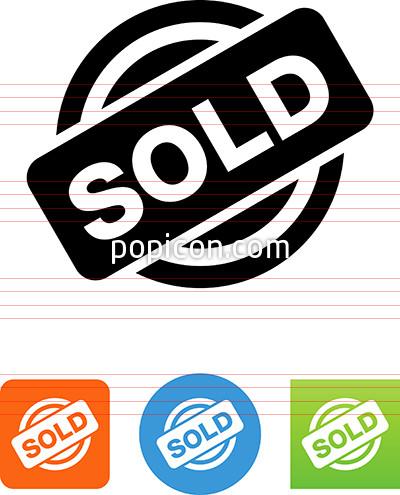 Sold Stamp Icon.