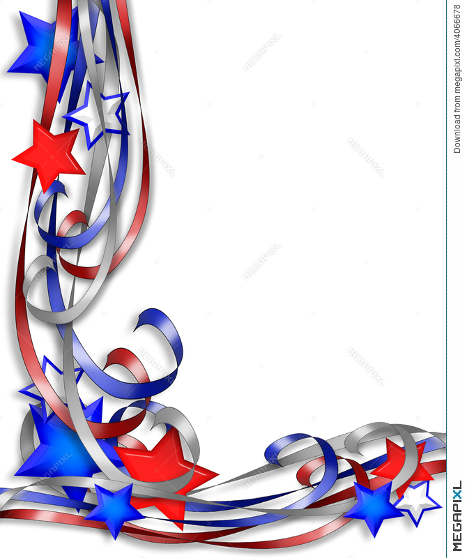 Patriotic Border Stars Stripes Illustration 4066678.