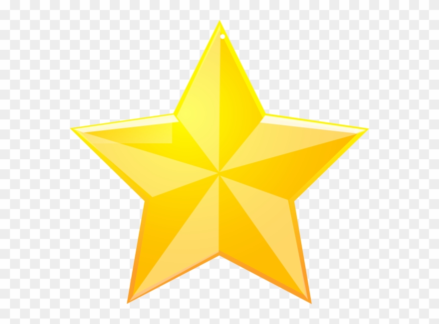 Shaded Yellow Star Clip Art.