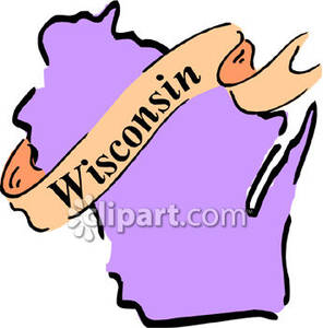 Wisconsin State Clip Art.