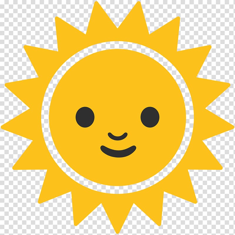 Yellow sun character , Emoji Android Symbol Computer Icons.