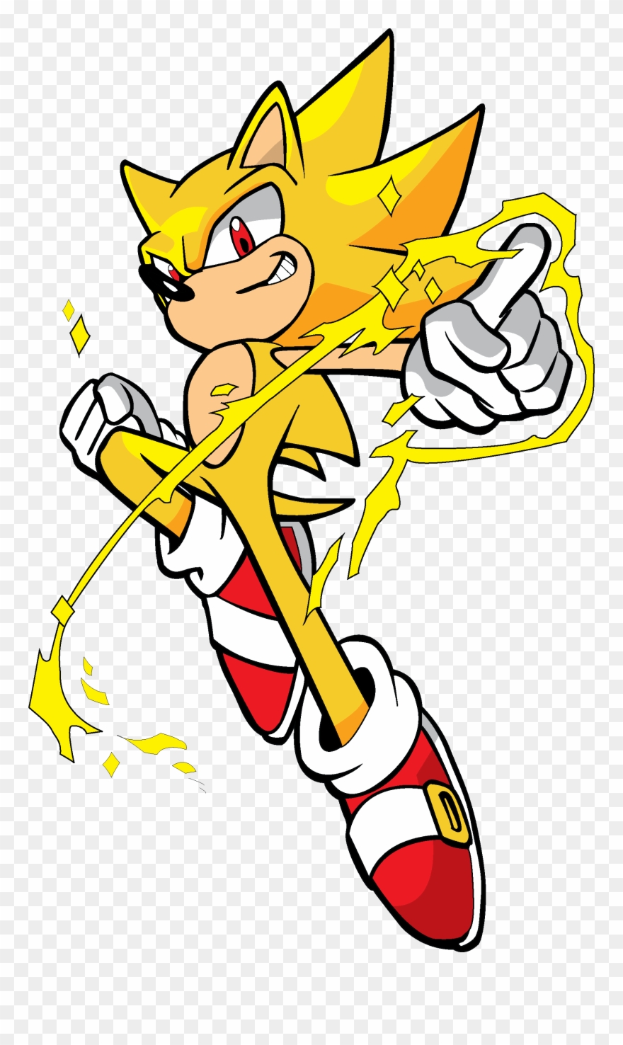 Image Super Sonic Colored Clipart (#2388933).