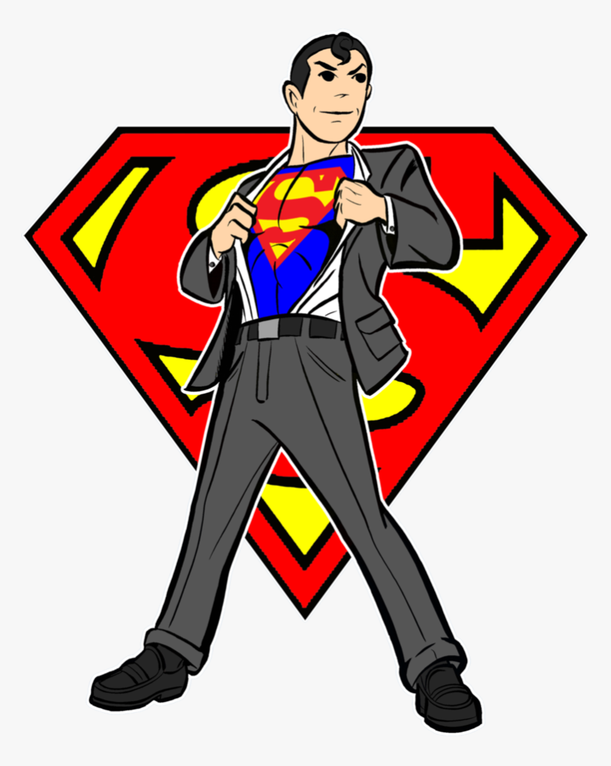 Transparent Superman Clipart.