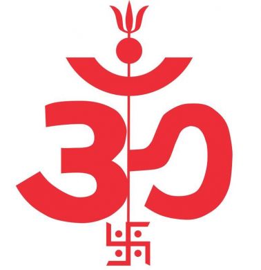 Om And Trishul Symbol.