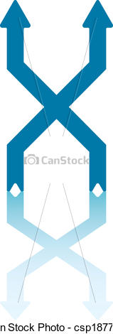 Vectors Illustration of Switching Lanes Arrows.