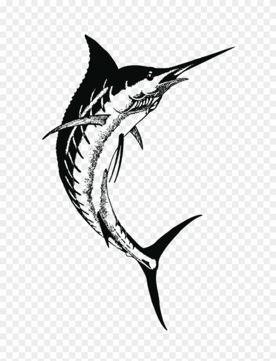 Drawing Clipart Swordfish Drawing Black And White.