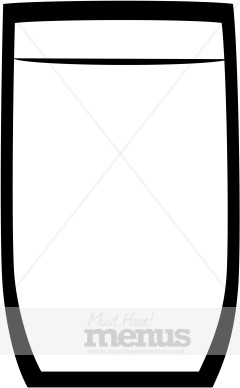 Cup Of Water Clipart Black And White.