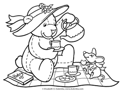 Teddy Bear Picnic Coloring Pages at GetDrawings.com.