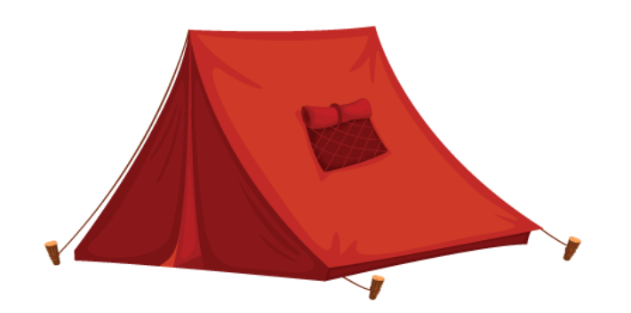 Tent clip art vector.