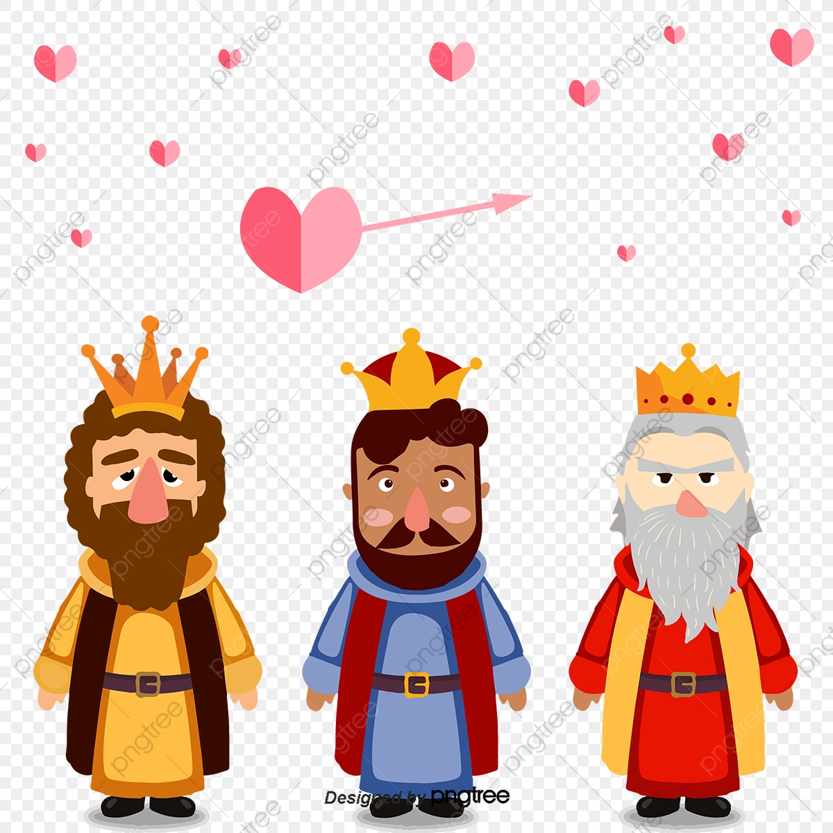 Flat Three Kings, King, Flat, Imperial Crown PNG and Vector.