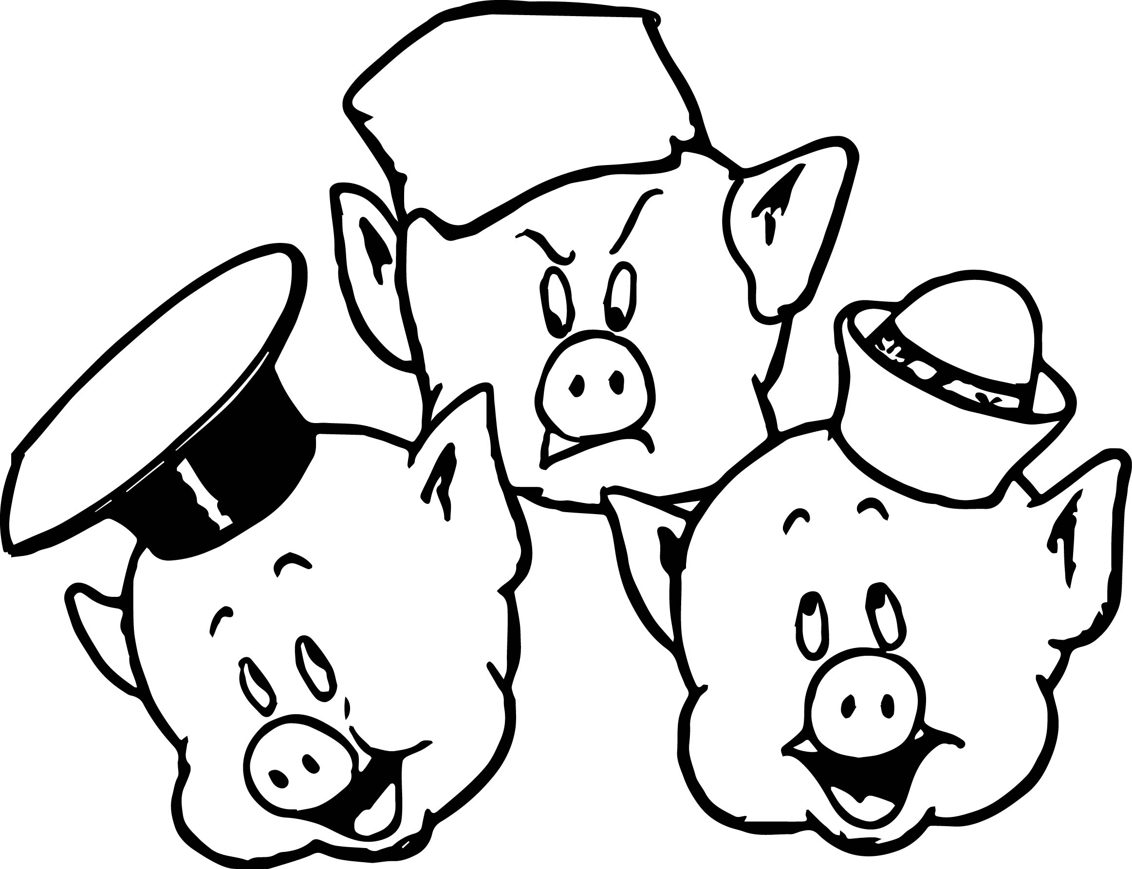 Pig face 3 little pigs face coloring page wecoloringpage.