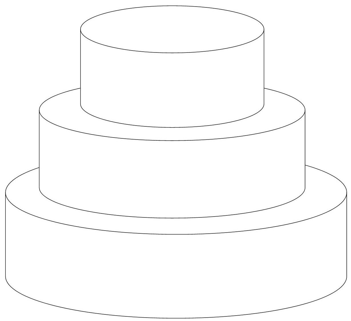 Clip Art Black And White Tiered Cake Clipart#1945091.