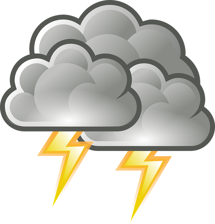 Thunder and lightning clipart 6 » Clipart Station.