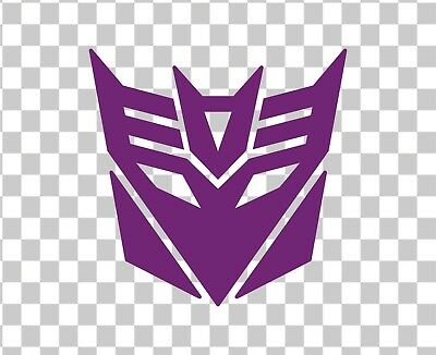 TRANSFORMERS DECEPTICON LOGO 7 Inch Vinyl Decal / Sticker.