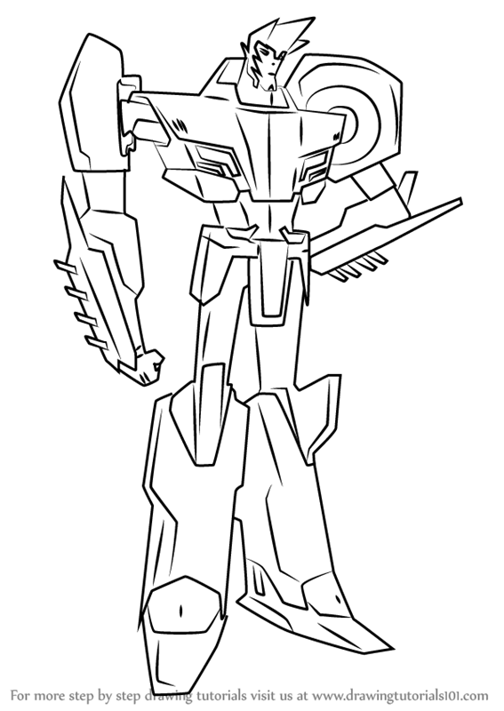 Transformers Coloring Pages Sideswipe.