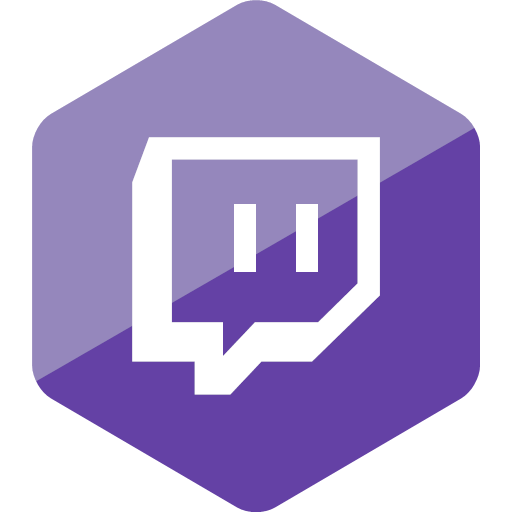 gamer hexagon media social social media twitch icon.